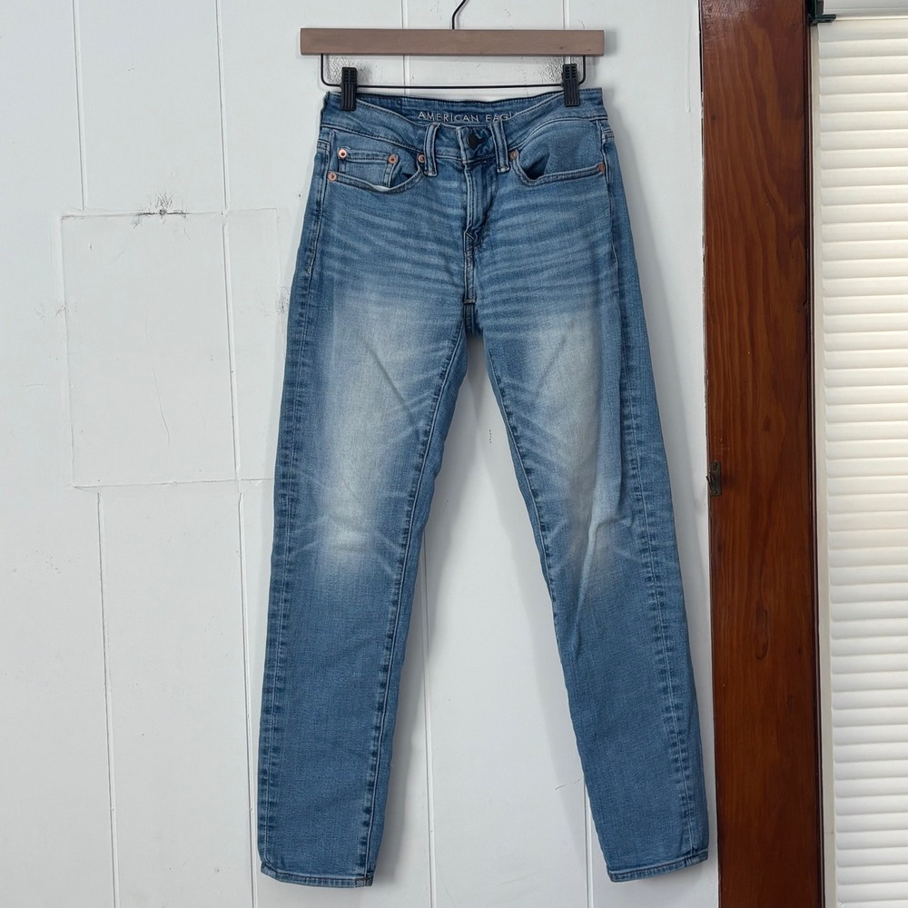 American Eagle Airflex+ Skinny Jeans Mens 26x30 Medium Wash Denim Blue Pants